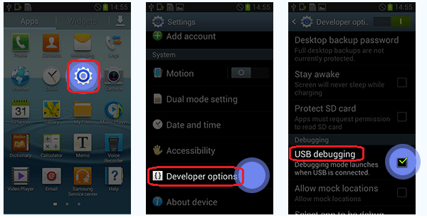 enable usb debugging on android 4.0