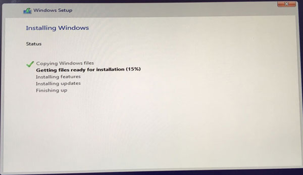 fresh windows install on new ssd