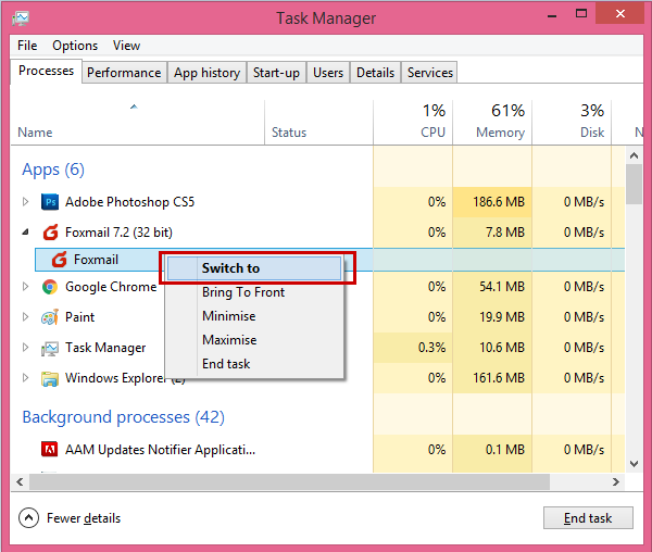 win 7 task manager shortcut
