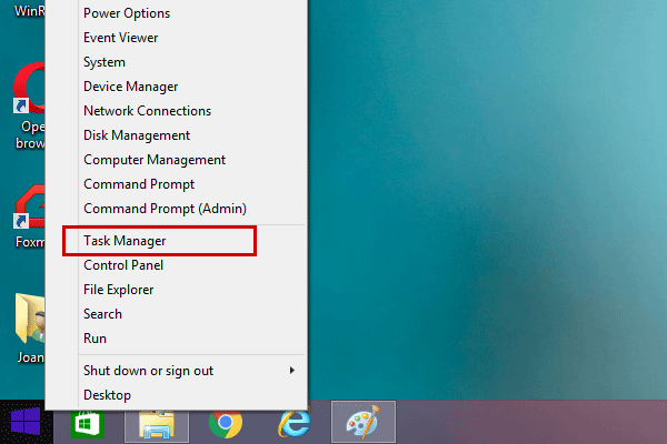 task manager shortcut windows 8