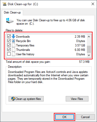 windows 7 clean disk c