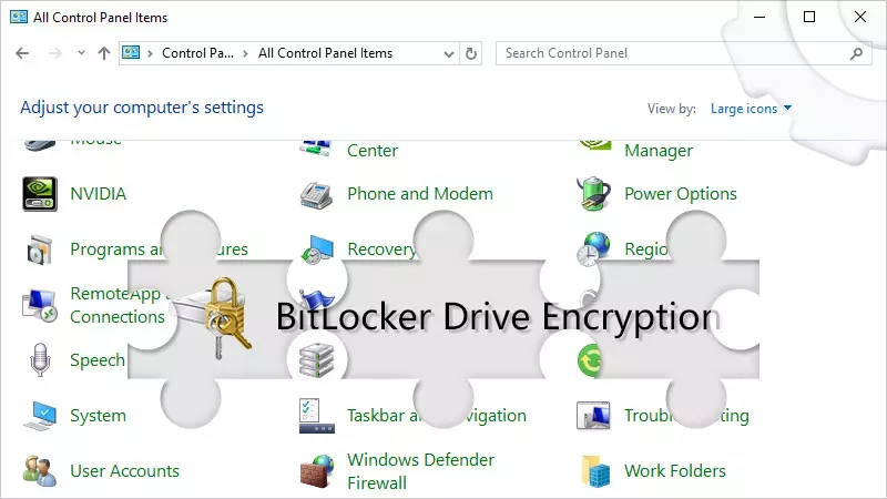 Fix BitLocker missing