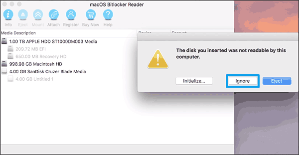 open bitlocker to go on mac