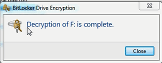 decryption is completed