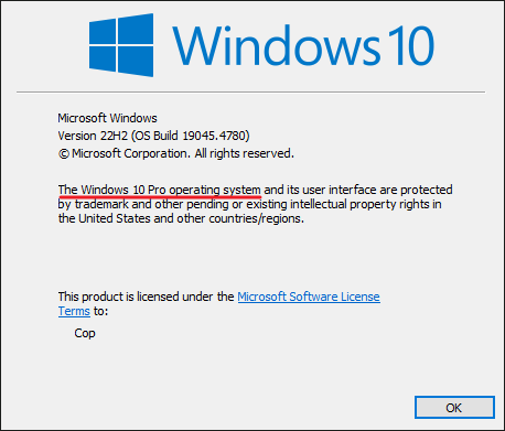 Check Windows system version