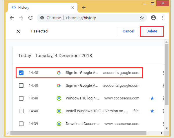 how to search google chrome history