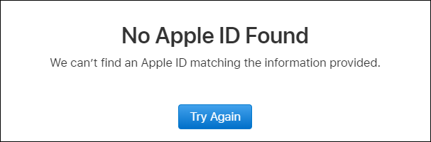 no Apple ID founded