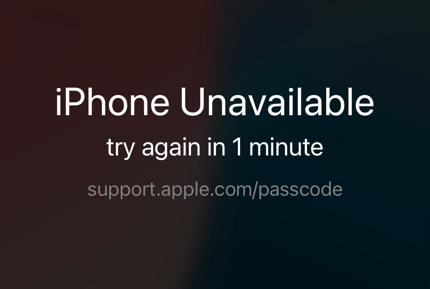 iPhone is unavailable