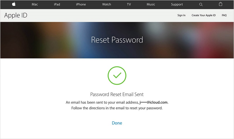reset macbook password via icloud