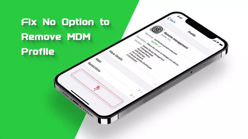 No option to remove MDM