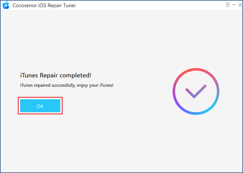 click OK when completed