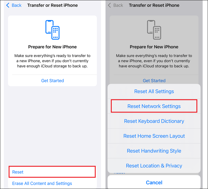 Reset Network Settings