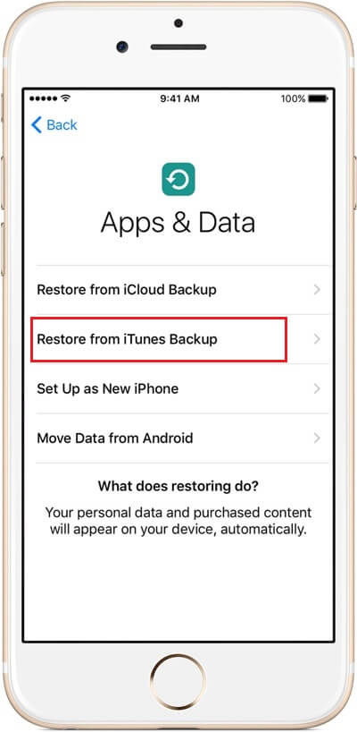 restore from itunes