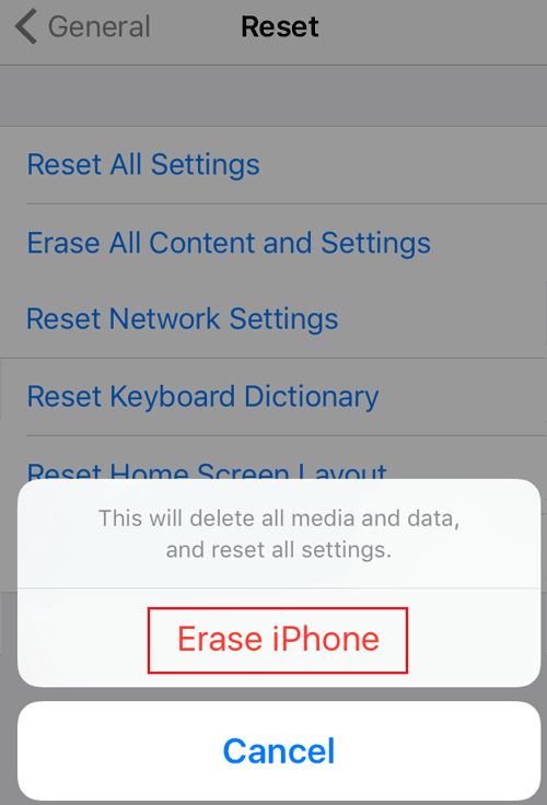 how to erase old iphone