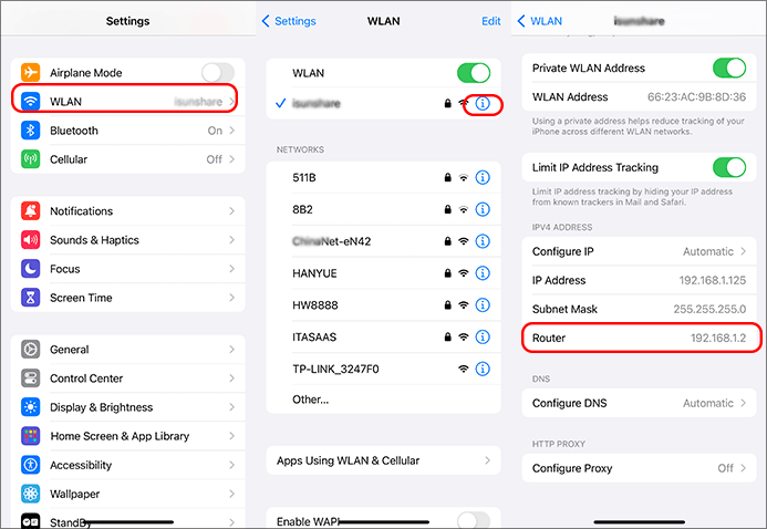 check router IP address