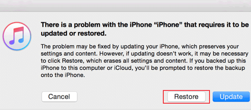 restore iPhone via recovery mode