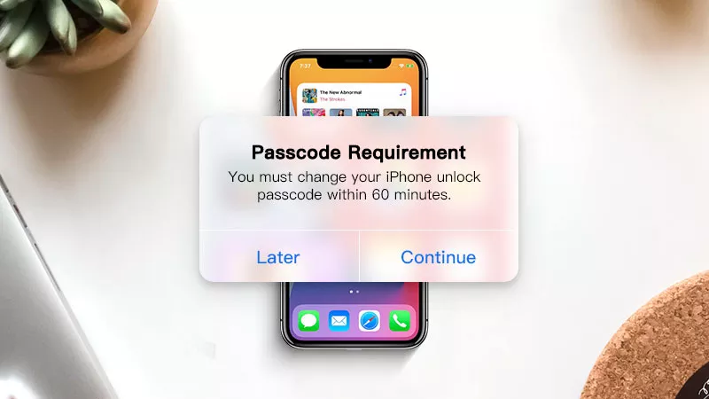 must change iPhone passcode