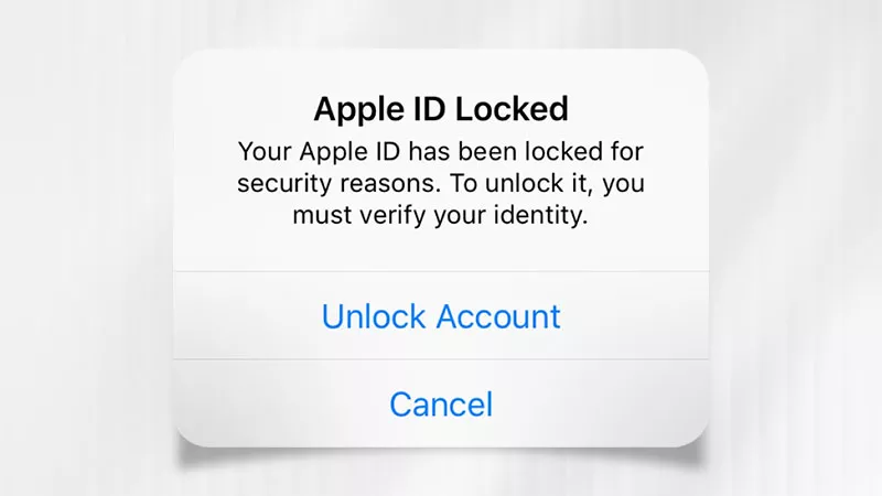 Apple ID locked for security reasons