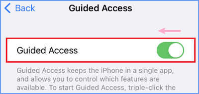 turn off Guided Access