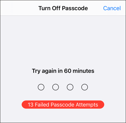 Failed Passcode Attempts