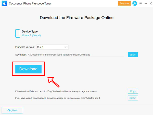 download firmware package for your iPhone