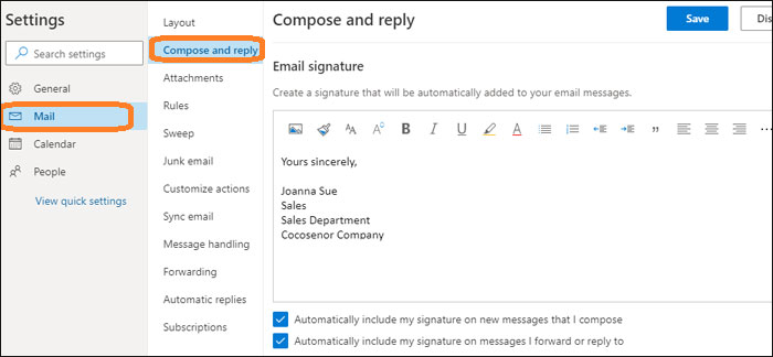 how do i change my signature in outlook