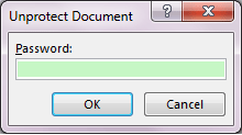 unprotect document