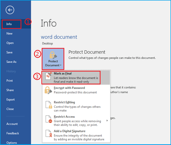 make document read only in microsoft for mac