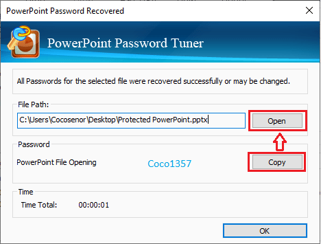 ppt file password is recovered