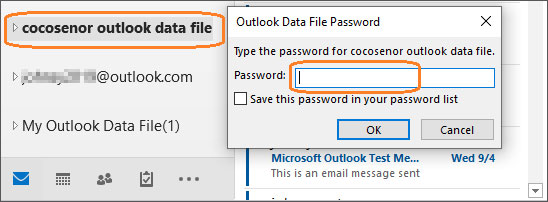 activate outlook data file