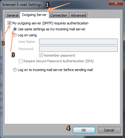 enable pop3 setting