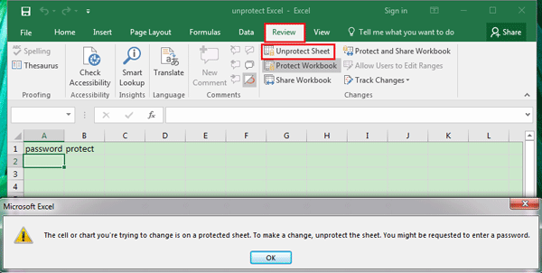 how do i unprotect excel spreadsheet without password