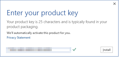 How to change MS office office license key 