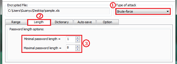 set password length