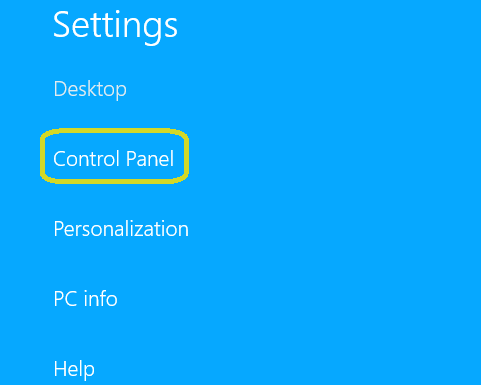 tap on control panel