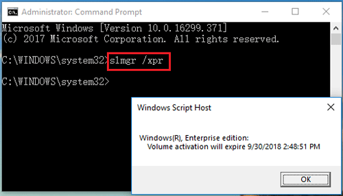 cmd to check windows 10 activation status