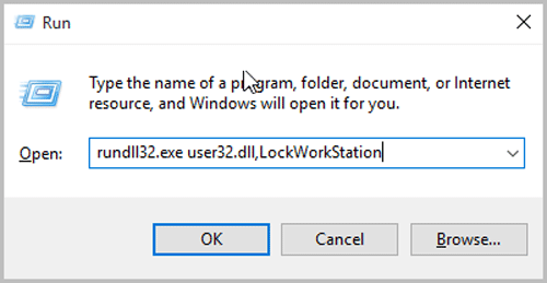 type the command in run windows