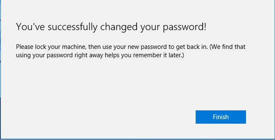 password changed sucessfully