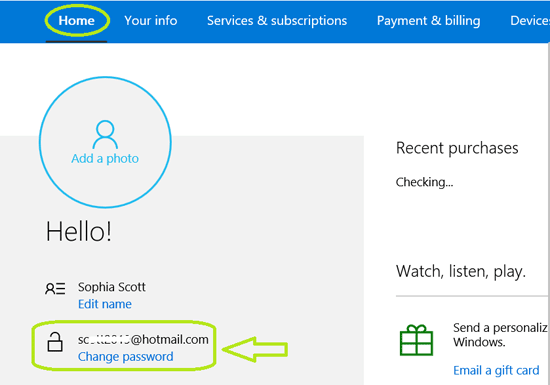 changed microsoft account password online but device is offline.