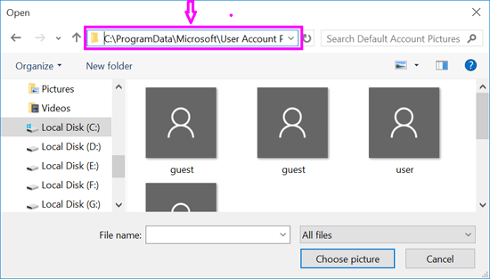 change microsoft user account picture