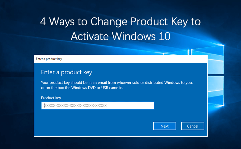 changing product key on windows 10 pro