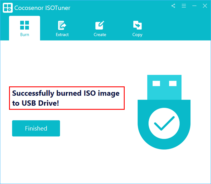 burn Windows 10 ISO successfully