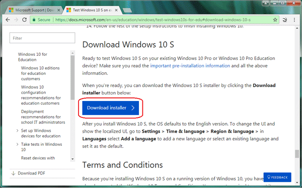 microsoft windows 10 installer download