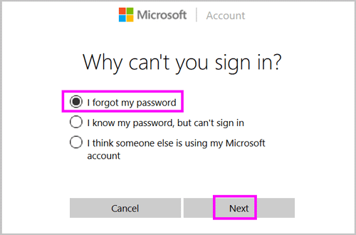 changing my microsoft account password windows 10
