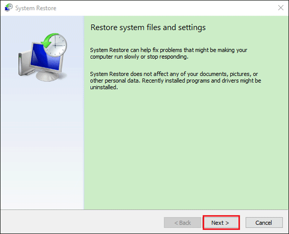 restore system files