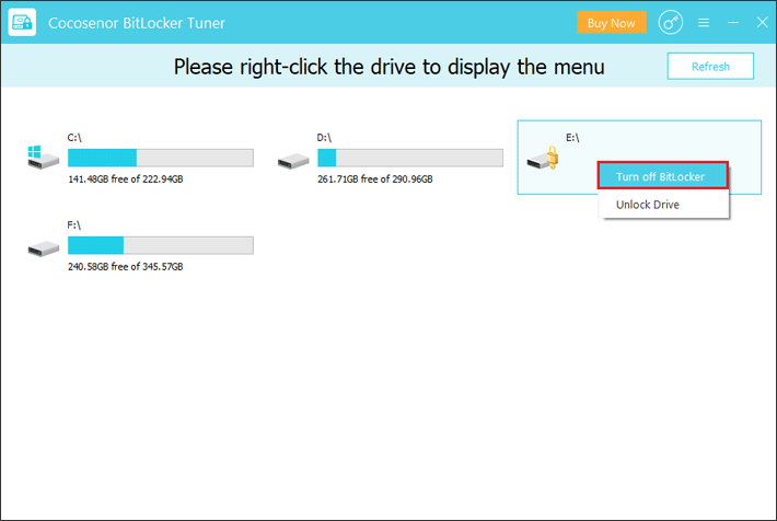 Right-click the partition