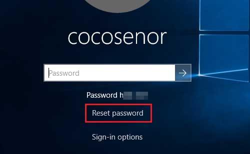 reset password