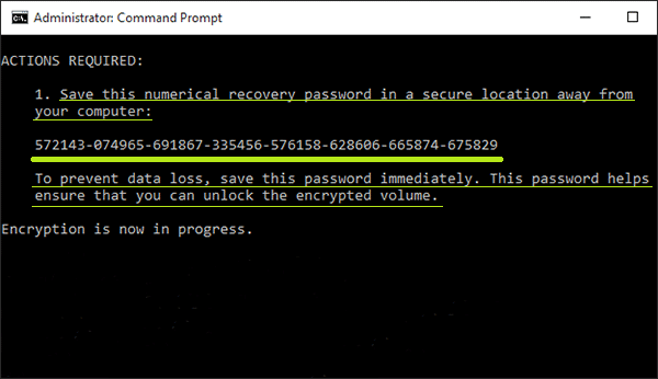 how to unlock bitlocker without password in windows 10