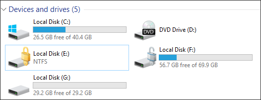 state of the drive is locked