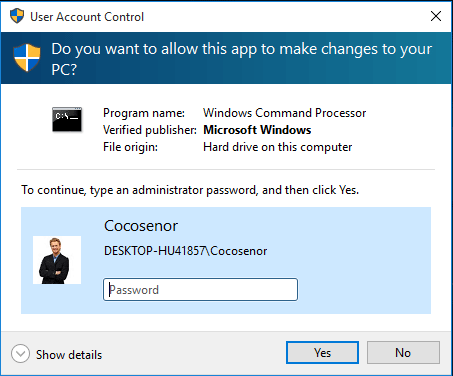 opening command prompt as administrator windows 10